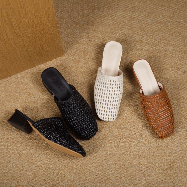 Woven Closed Toe Flats