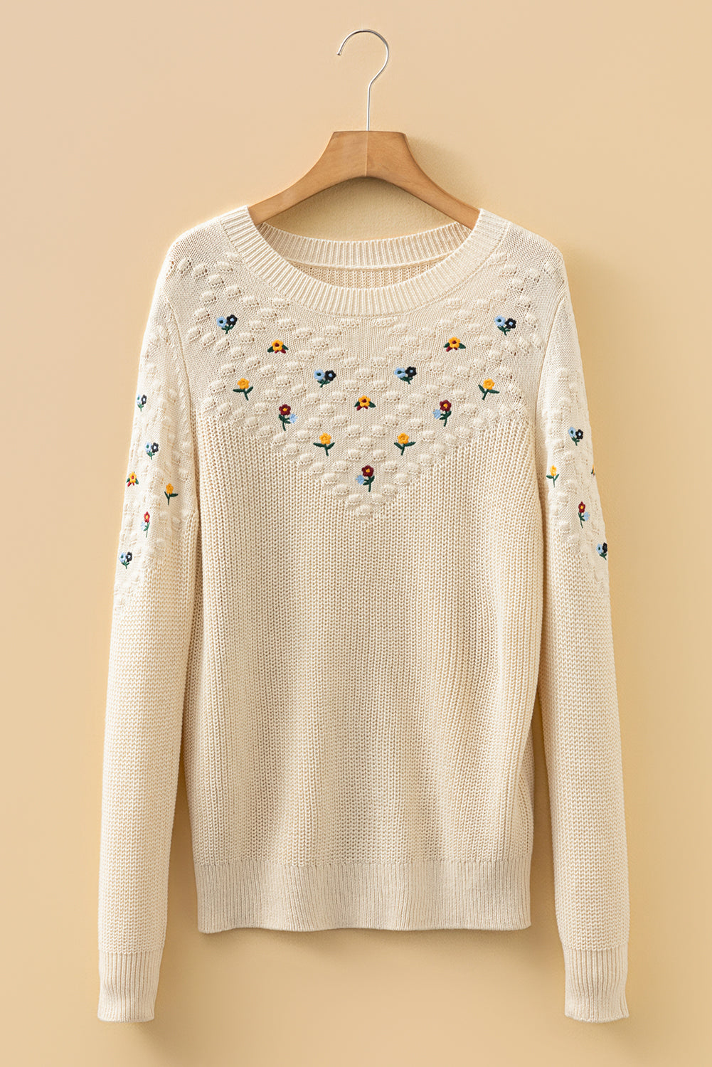 Flower Embroidered Sweater