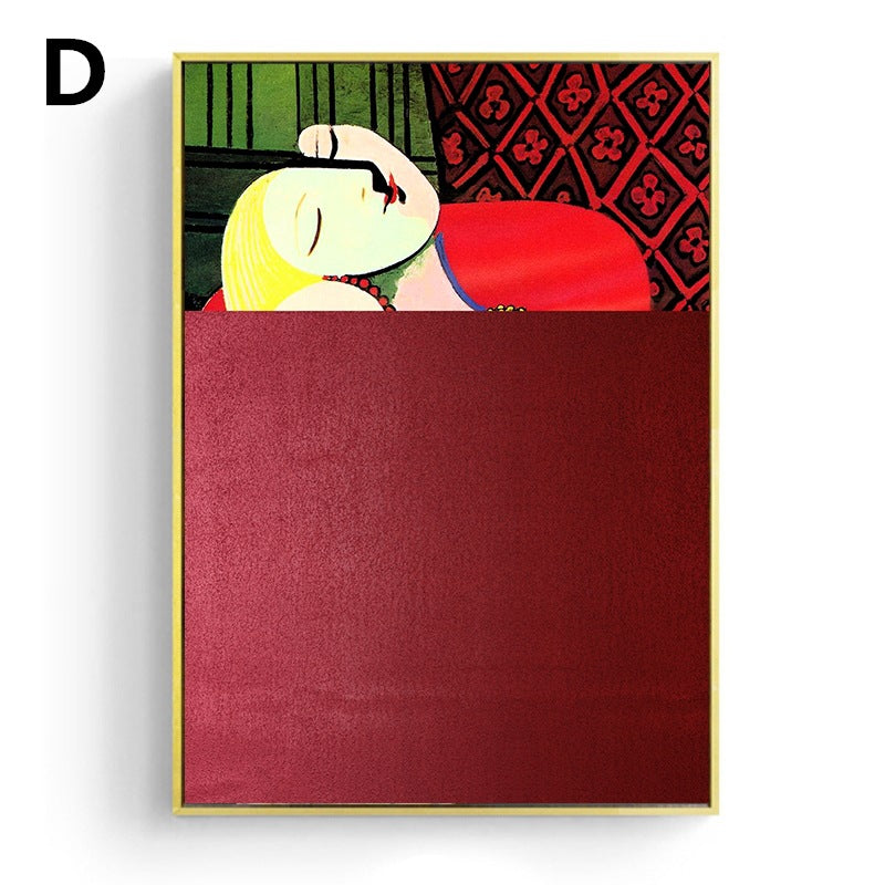 Remixed World-Famous Painting Frameless Canvas