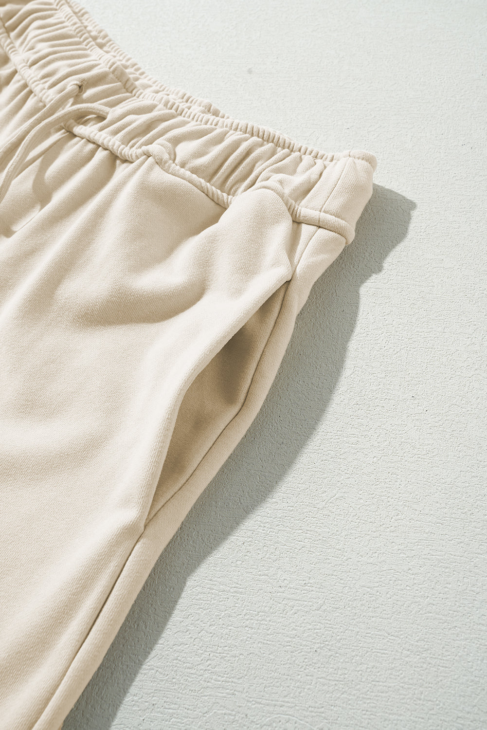 Apricot Drawstring Casual Pants