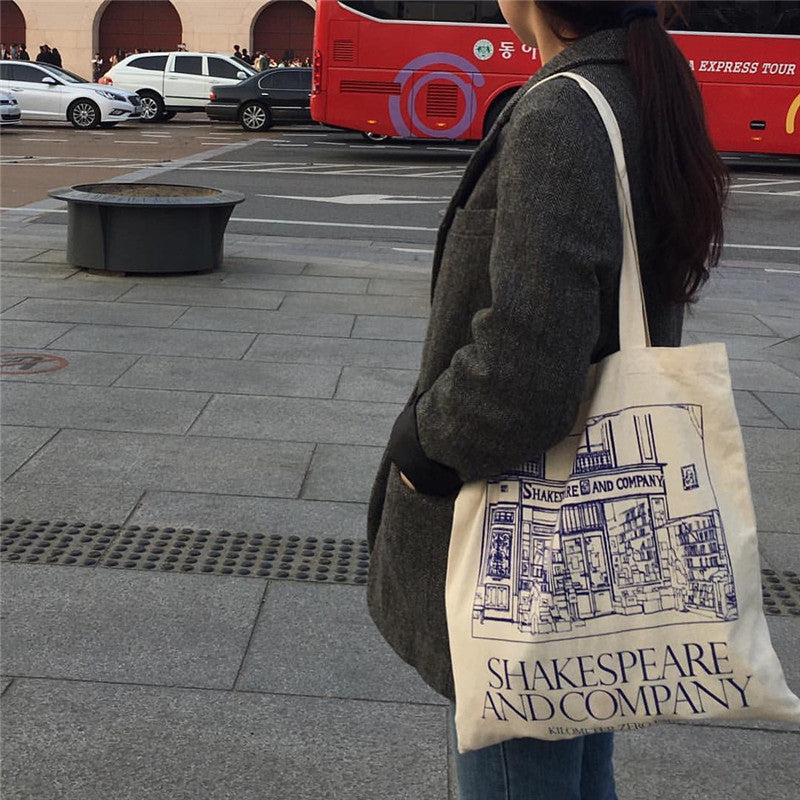 Printed Canvas Tote Bag