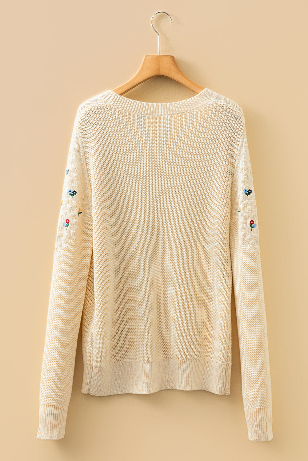 Flower Embroidered Sweater