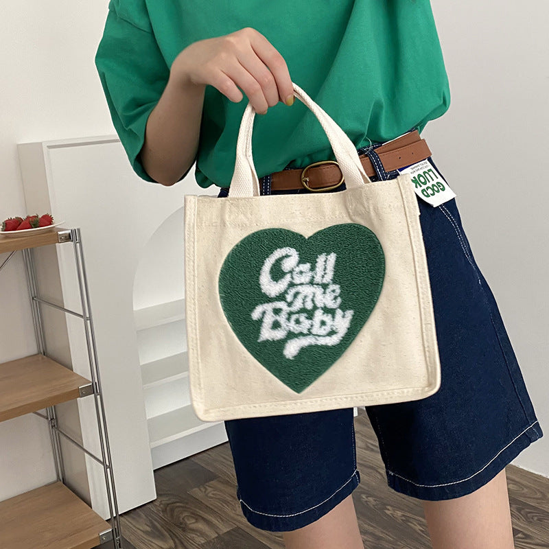 Valentines Small Canvas Handbag