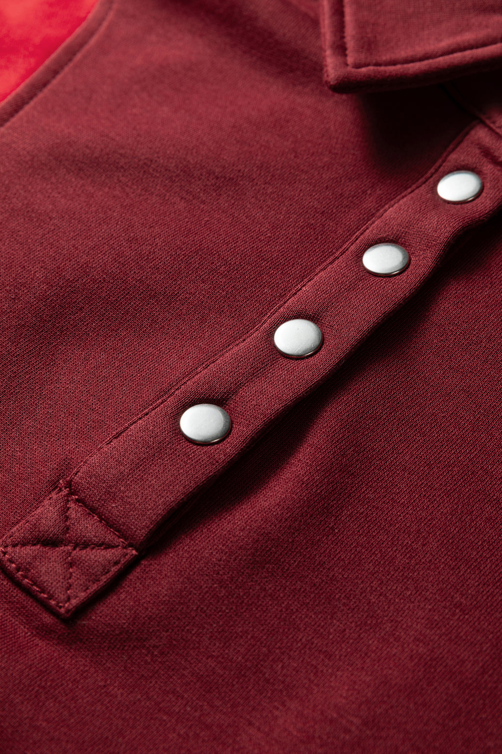 Red Color Block Sweatshirt