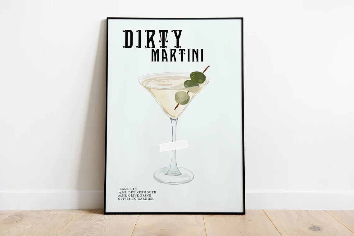 Drink Recipe Frameless Canvas Print