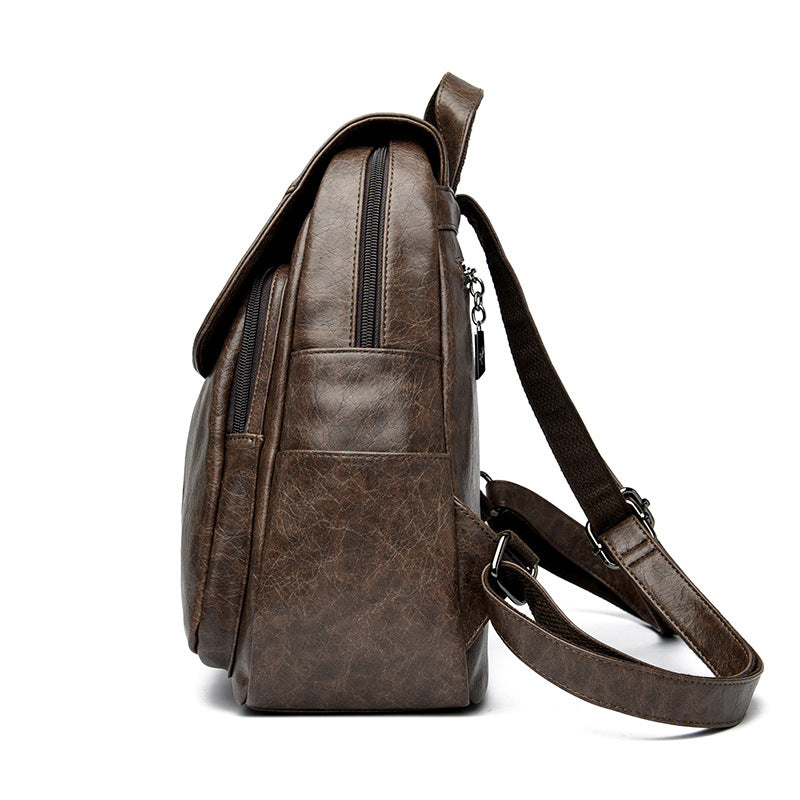 Casual Leather Backpack