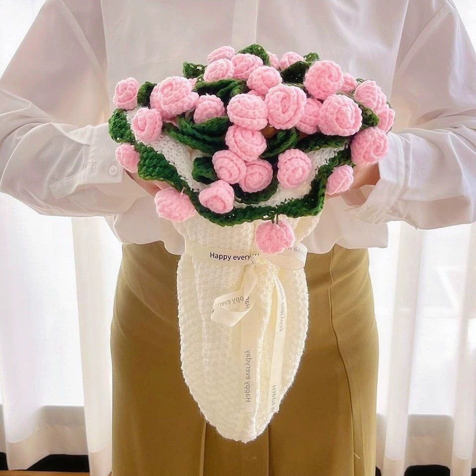 Handmade Rose Bouquet Blanket