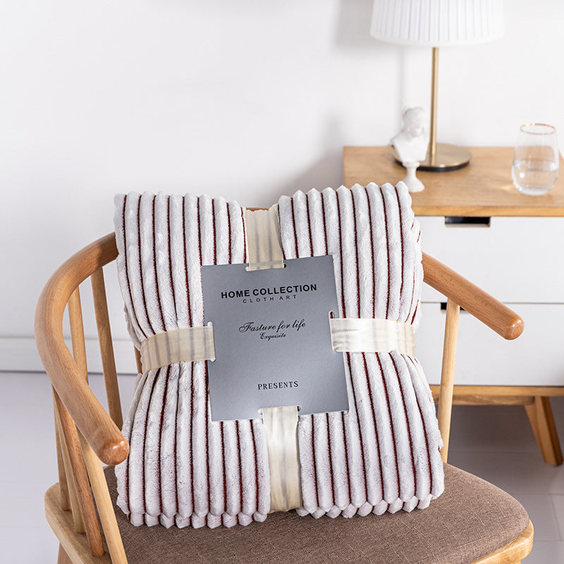 Cozy Striped Nap Blanket