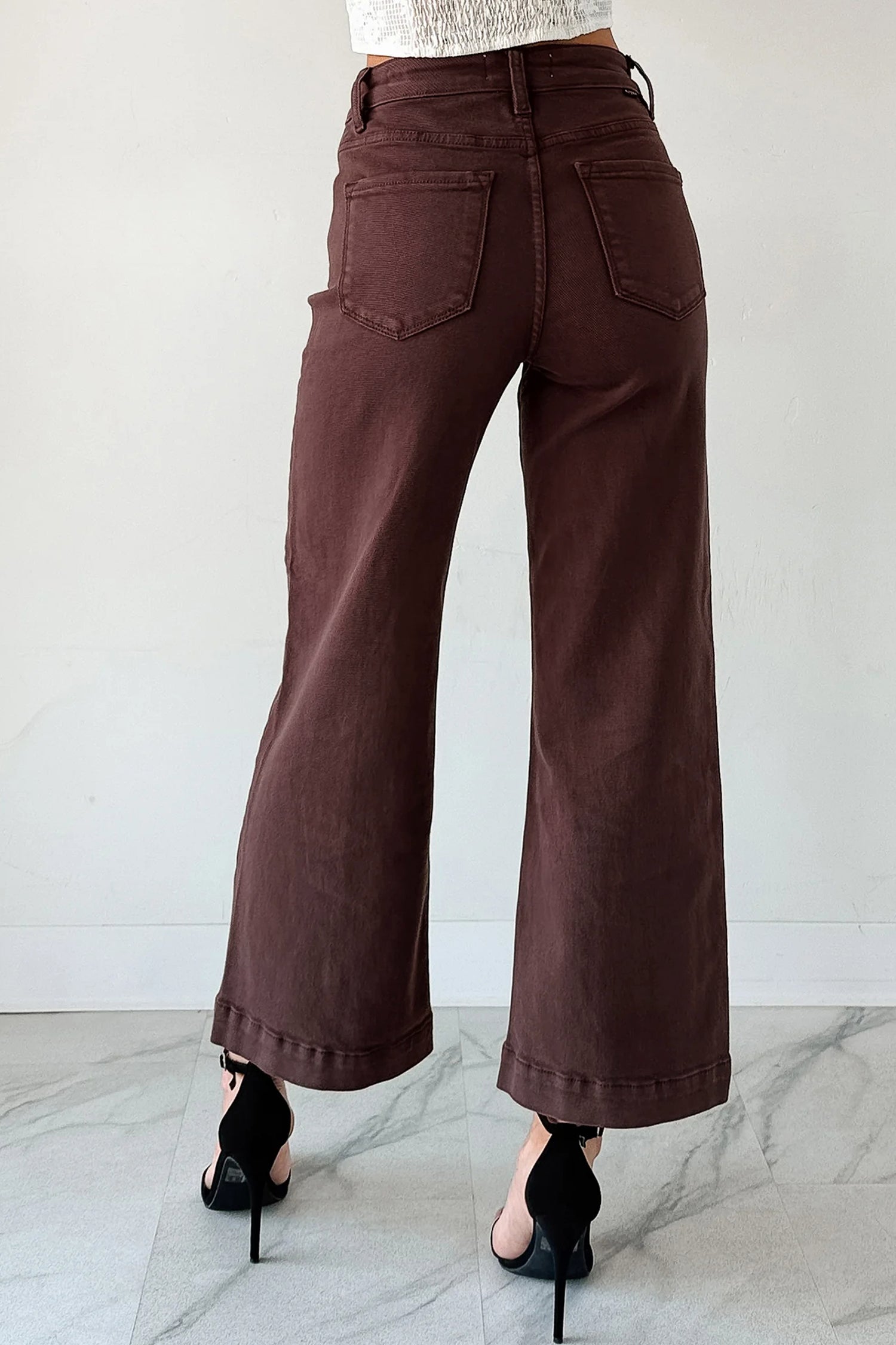 Red Sandalwood Cropped Jeans