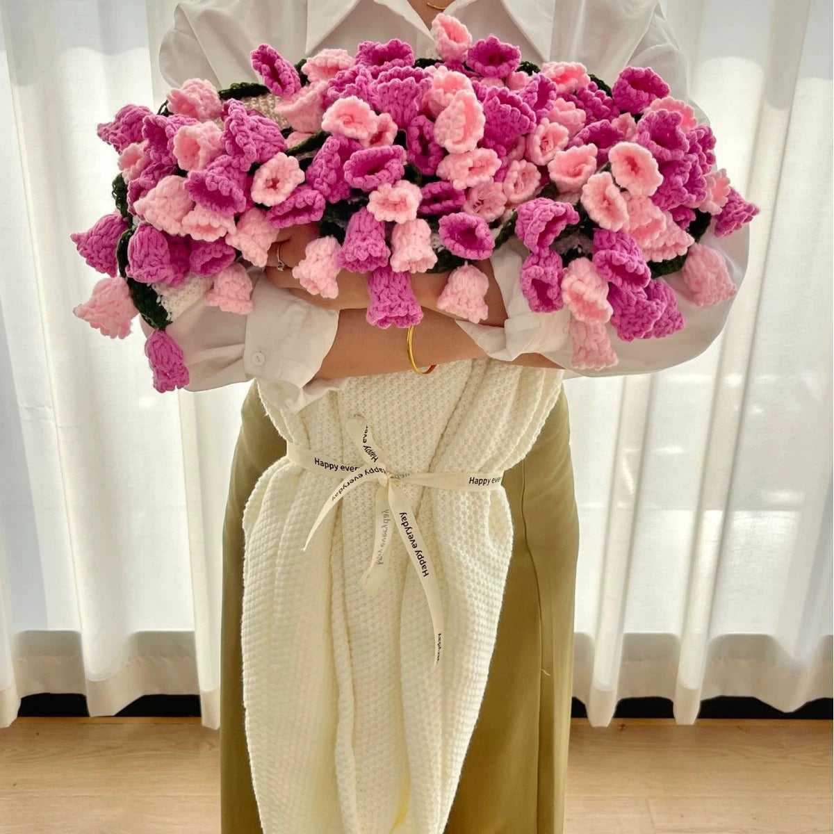 Handmade Rose Bouquet Blanket