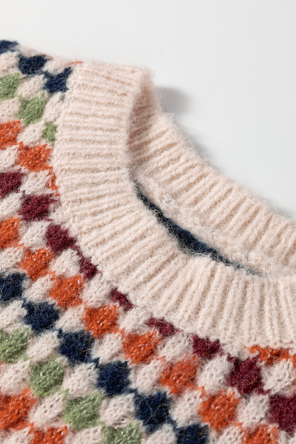 Multicolor Dotty Pattern Knit Sweater