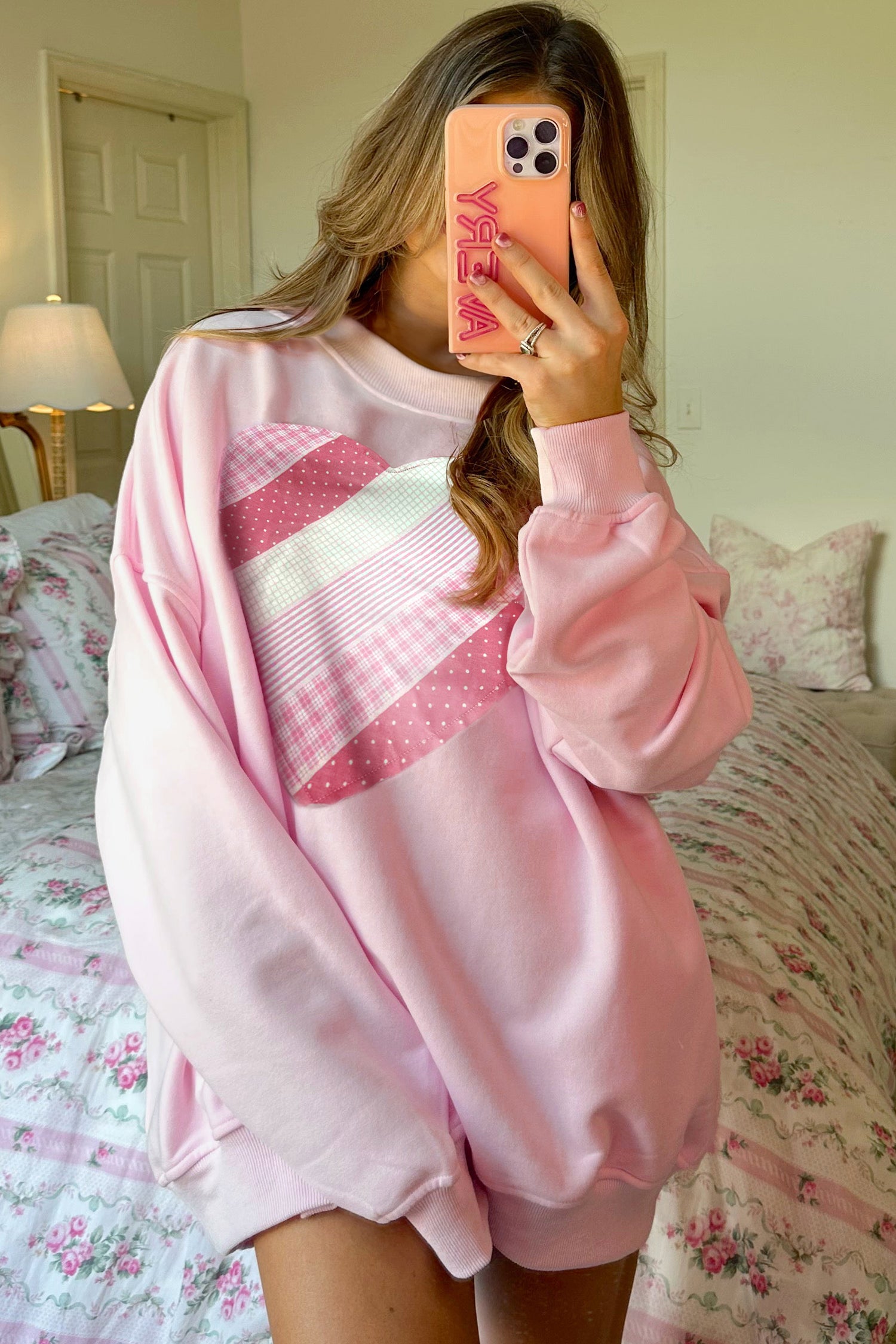 Sweetheart Patchwork Valentine Sweatshirt