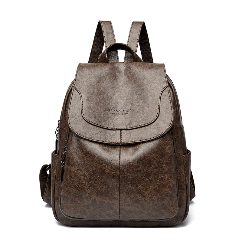Casual Leather Backpack