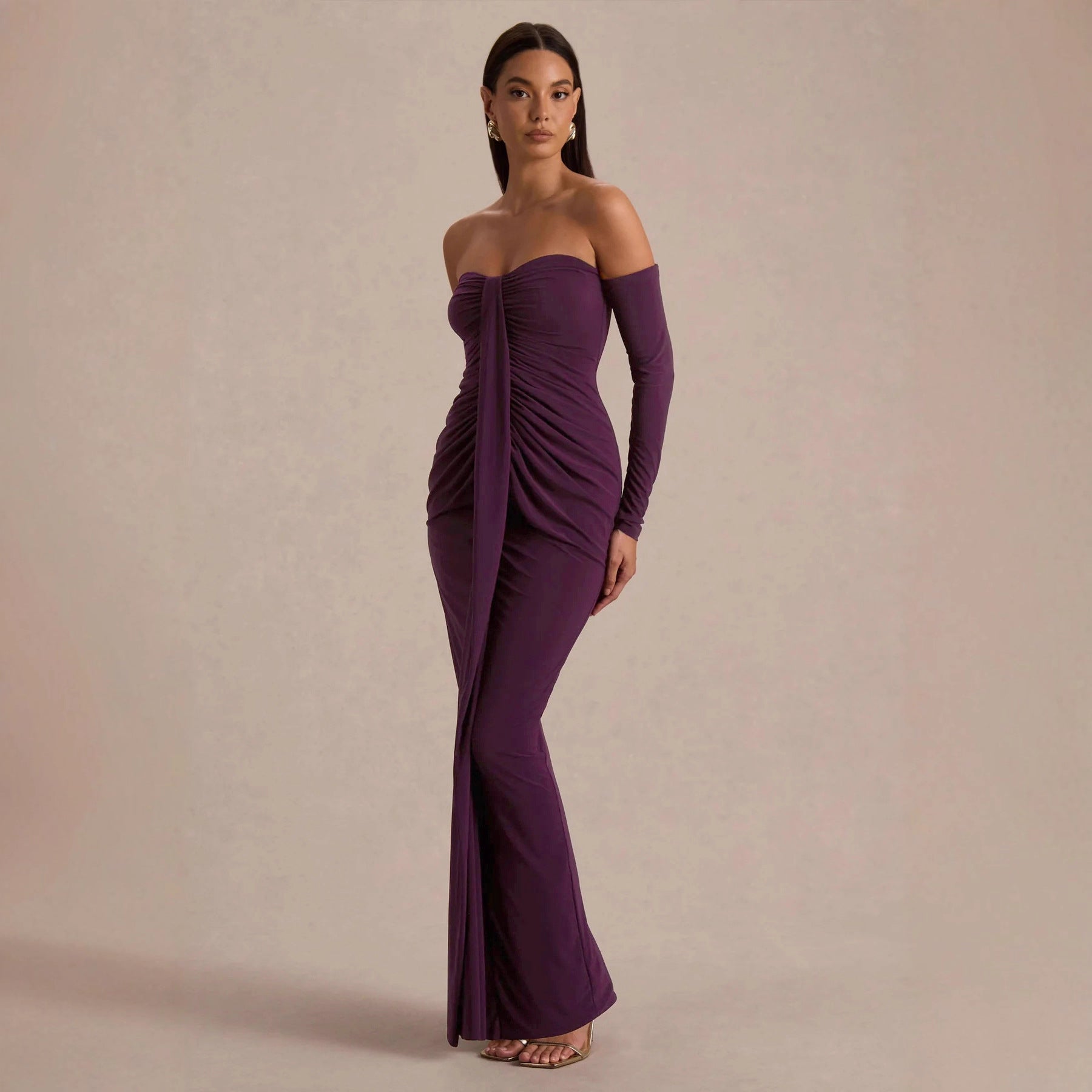 Balandra Strapless Pleated Dress