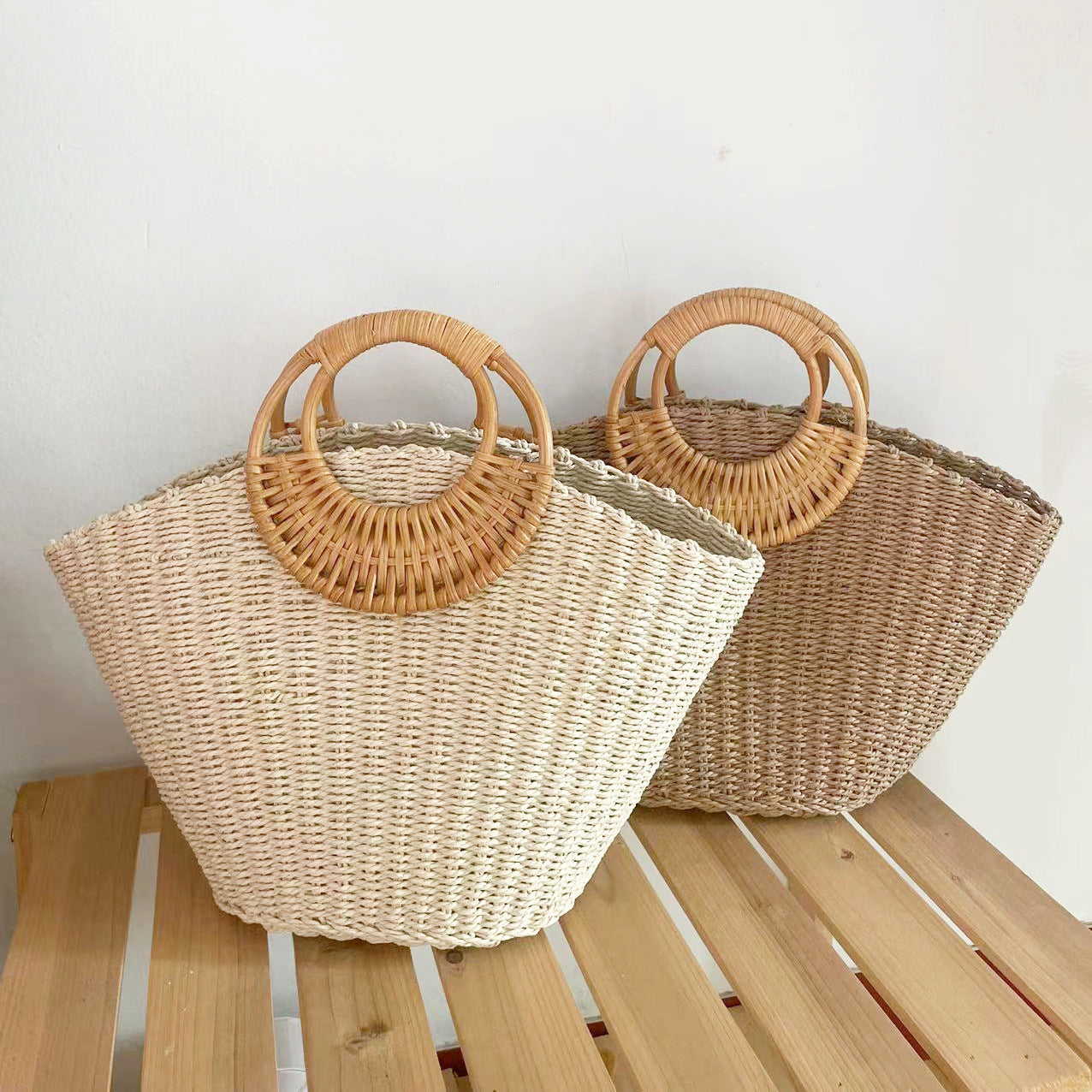 Sifnos Straw Beach Handbag