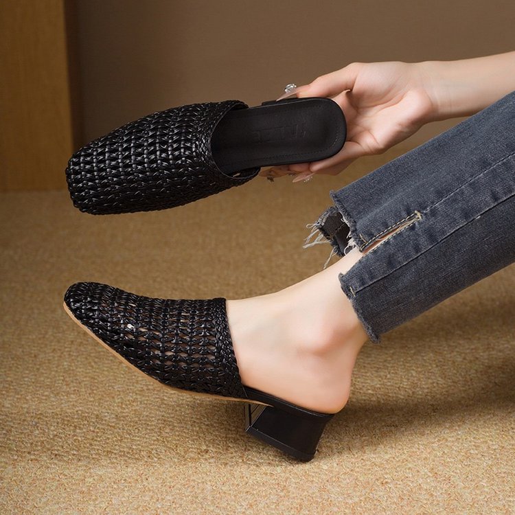 Woven Closed Toe Flats