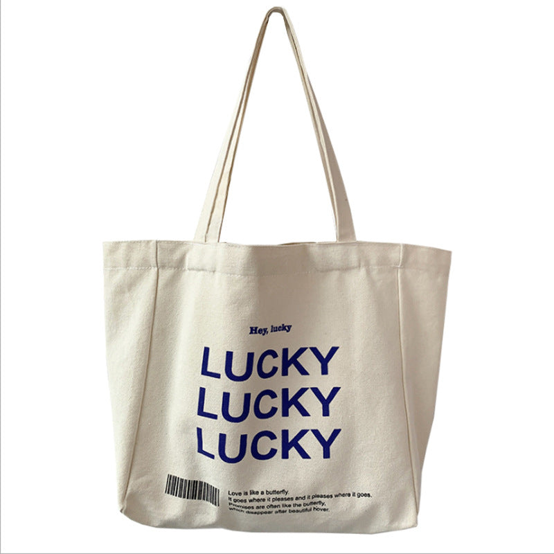Lucky Canvas Tote Shopping Bag