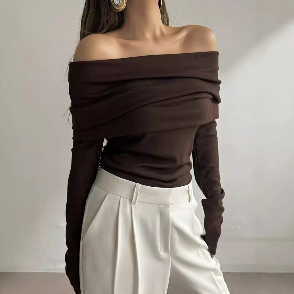Off Shoulder Slimming Sweater