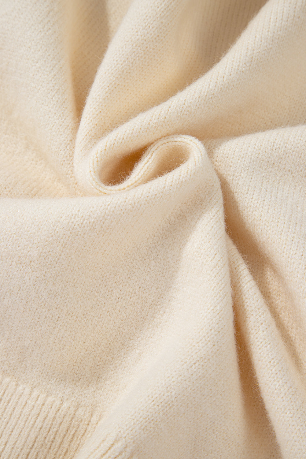 Cream Bowknot Knitted Cardigan