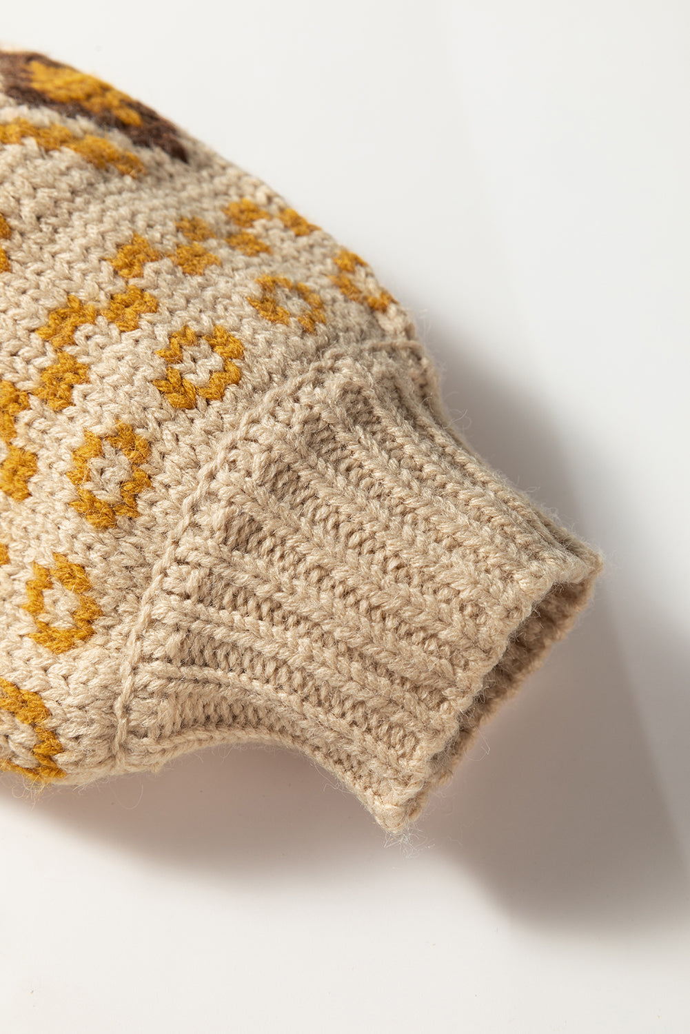 Patterned Knitted Button Sweater