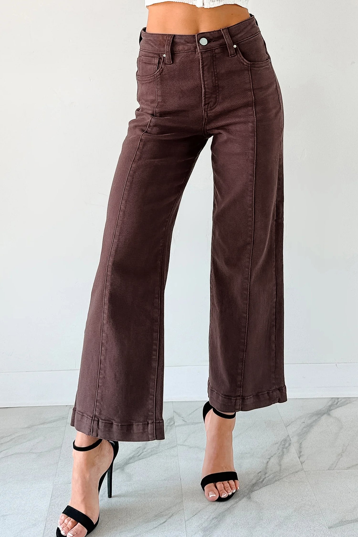 Red Sandalwood Cropped Jeans