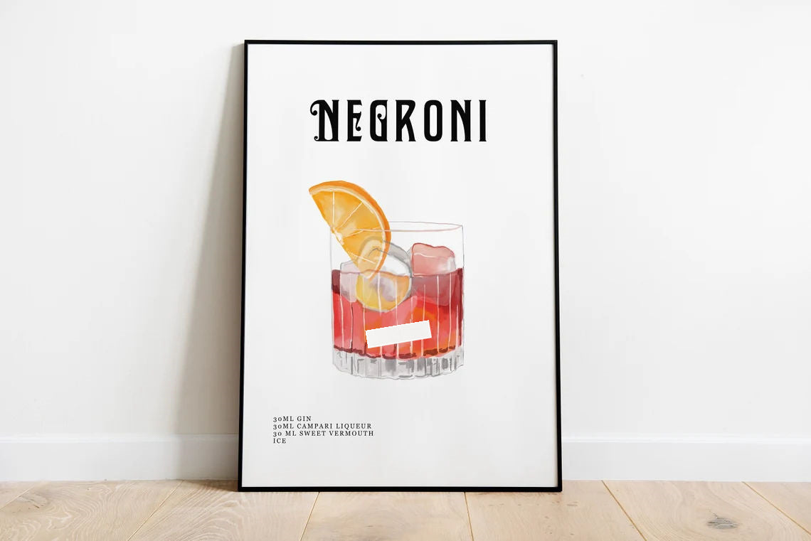 Drink Recipe Frameless Canvas Print