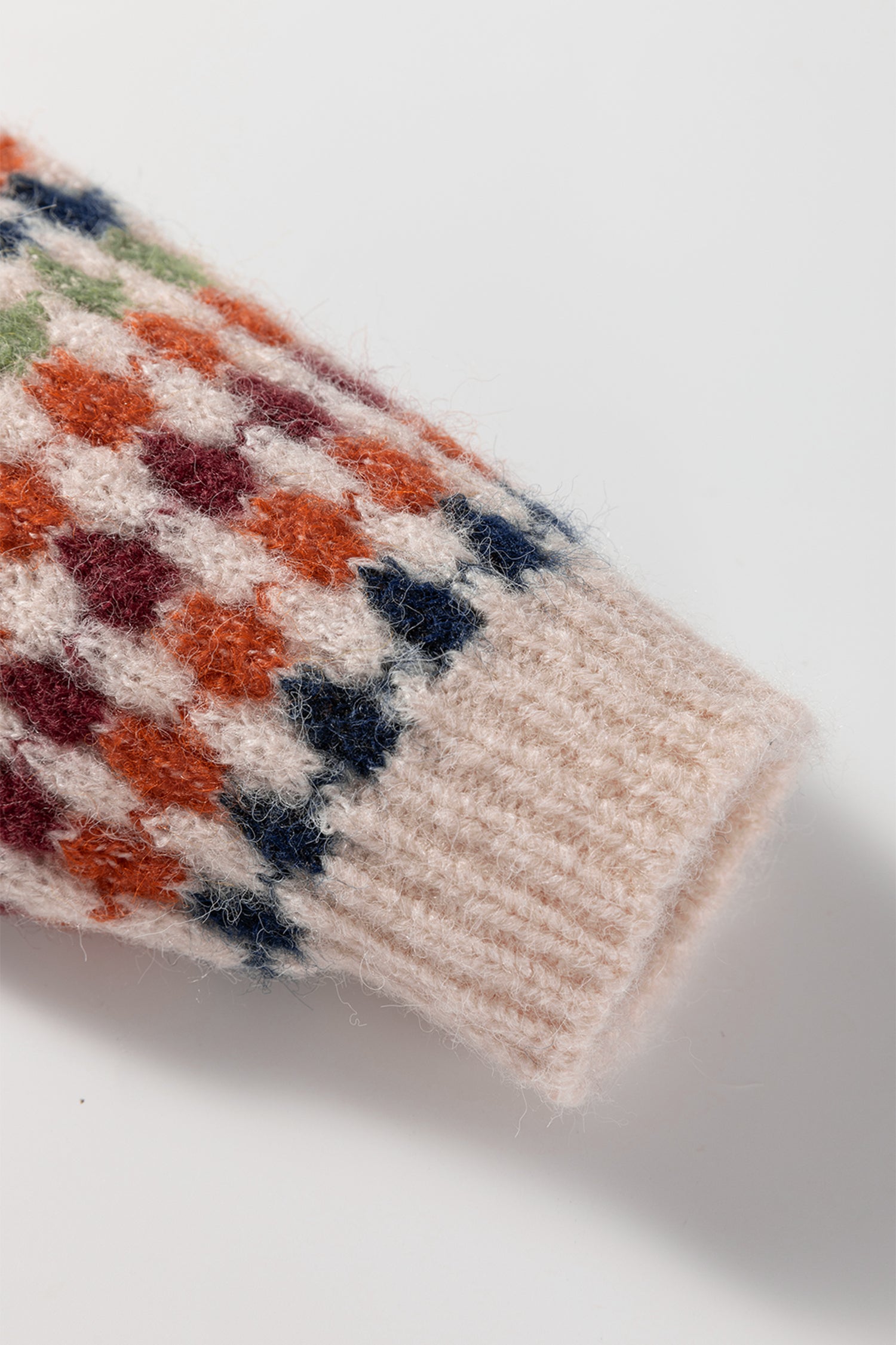 Multicolor Dotty Pattern Knit Sweater