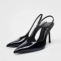 Solid Color Basic Pointed Heel