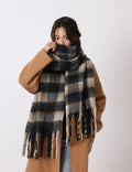 Striped Plaid Winter Scarf