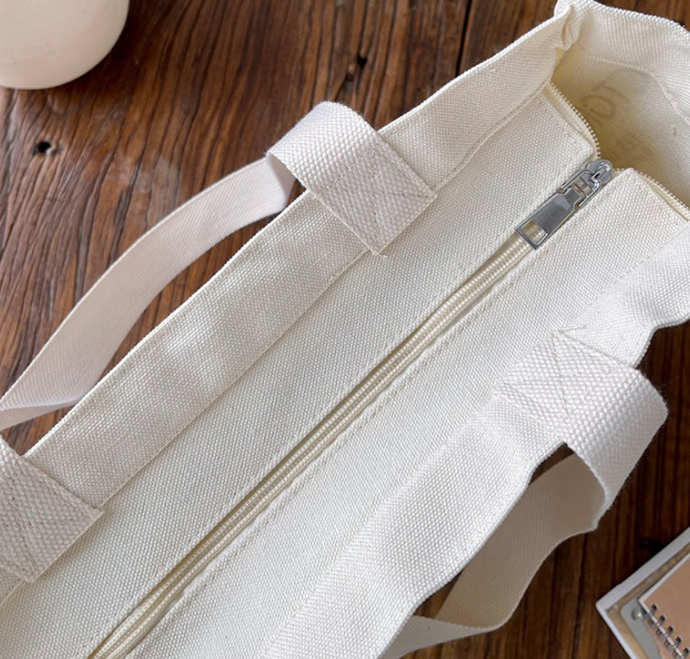 Floral Printed Canvas Tote