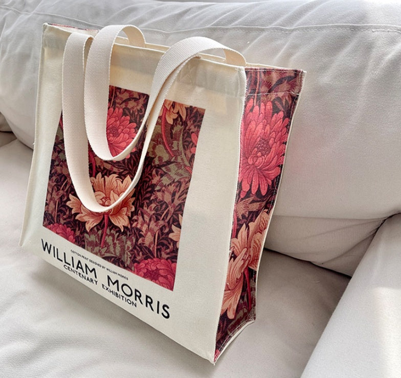 Floral Printed Canvas Tote