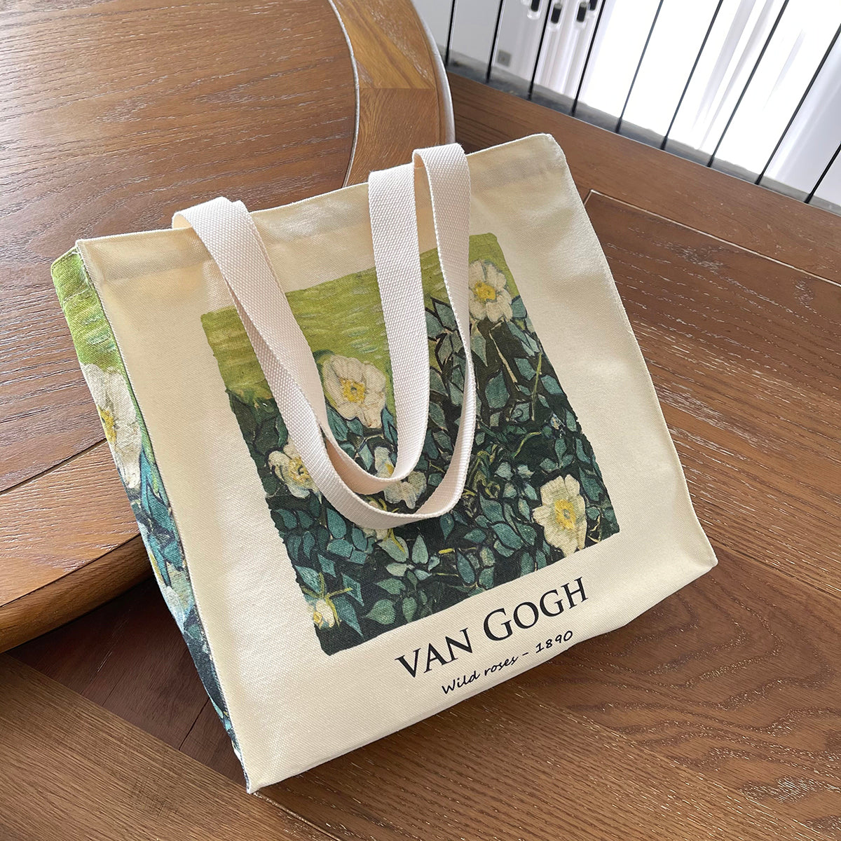 Wild Rose Printed Art Canvas Tote Bag