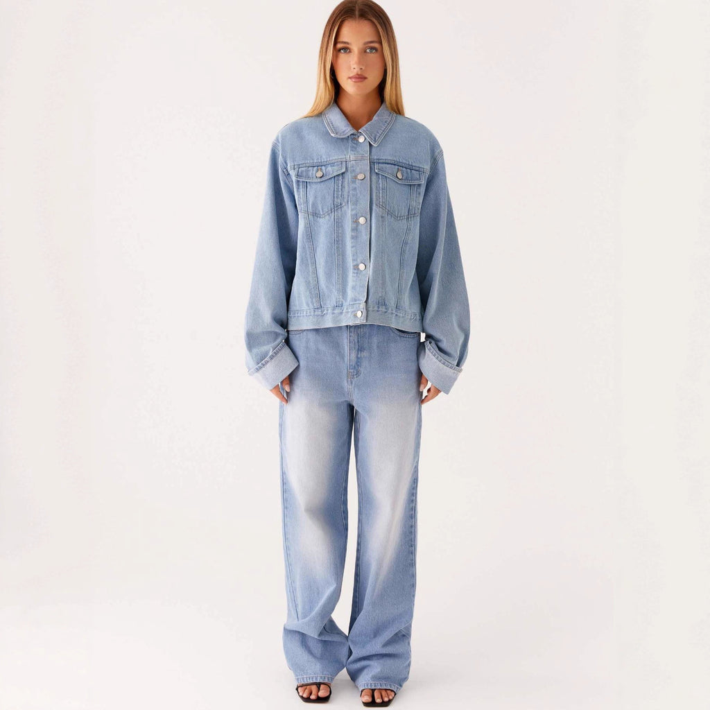 Casual Long Sleeve Denim Jacket