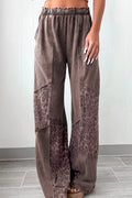 Brown Printed Patchwork Loose Pant