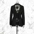 Lace Back Slim-Fit Blazer