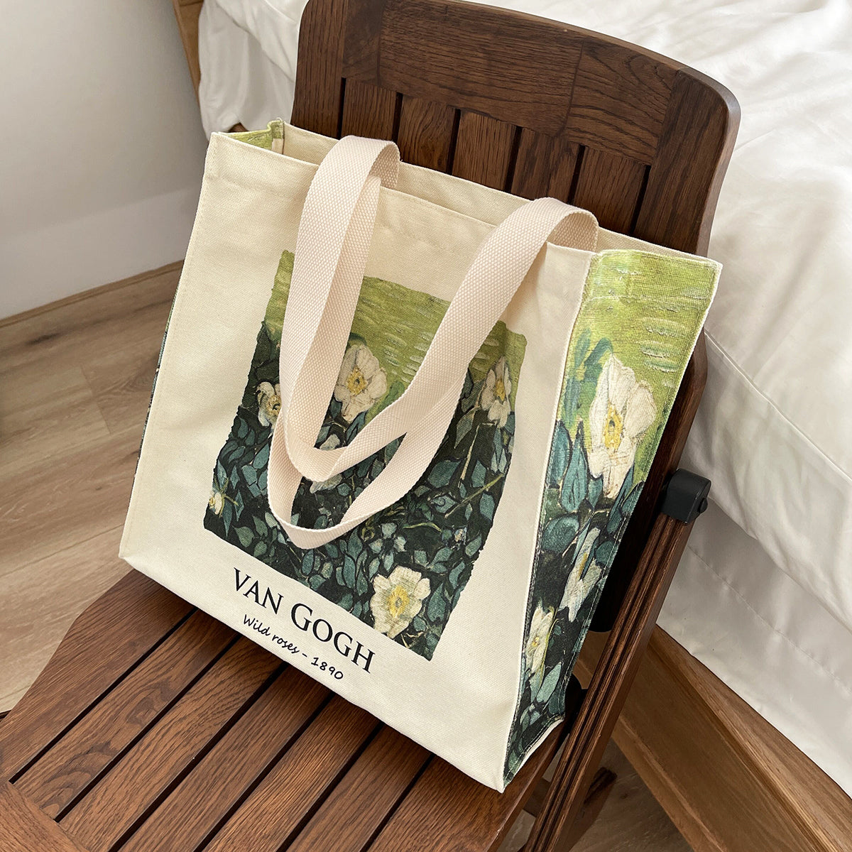 Wild Rose Printed Art Canvas Tote Bag