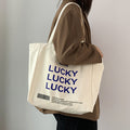 Lucky Canvas Tote Shopping Bag