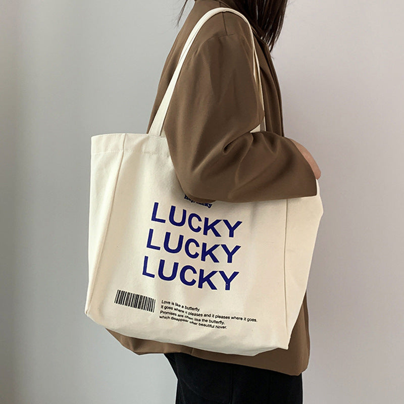 Lucky Canvas Tote Shopping Bag