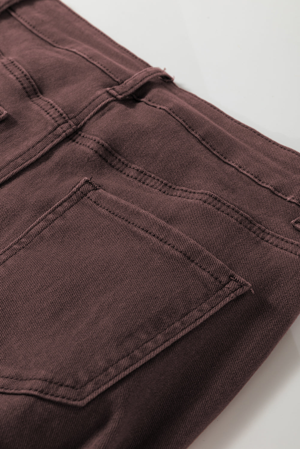 Brown High Waist Straight Leg Jeans