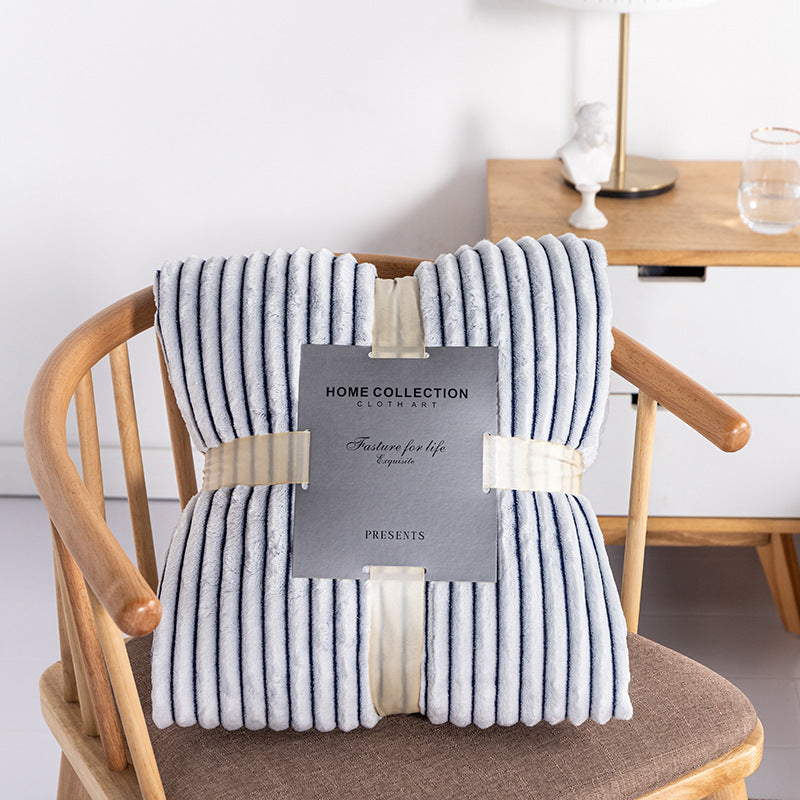 Cozy Striped Nap Blanket