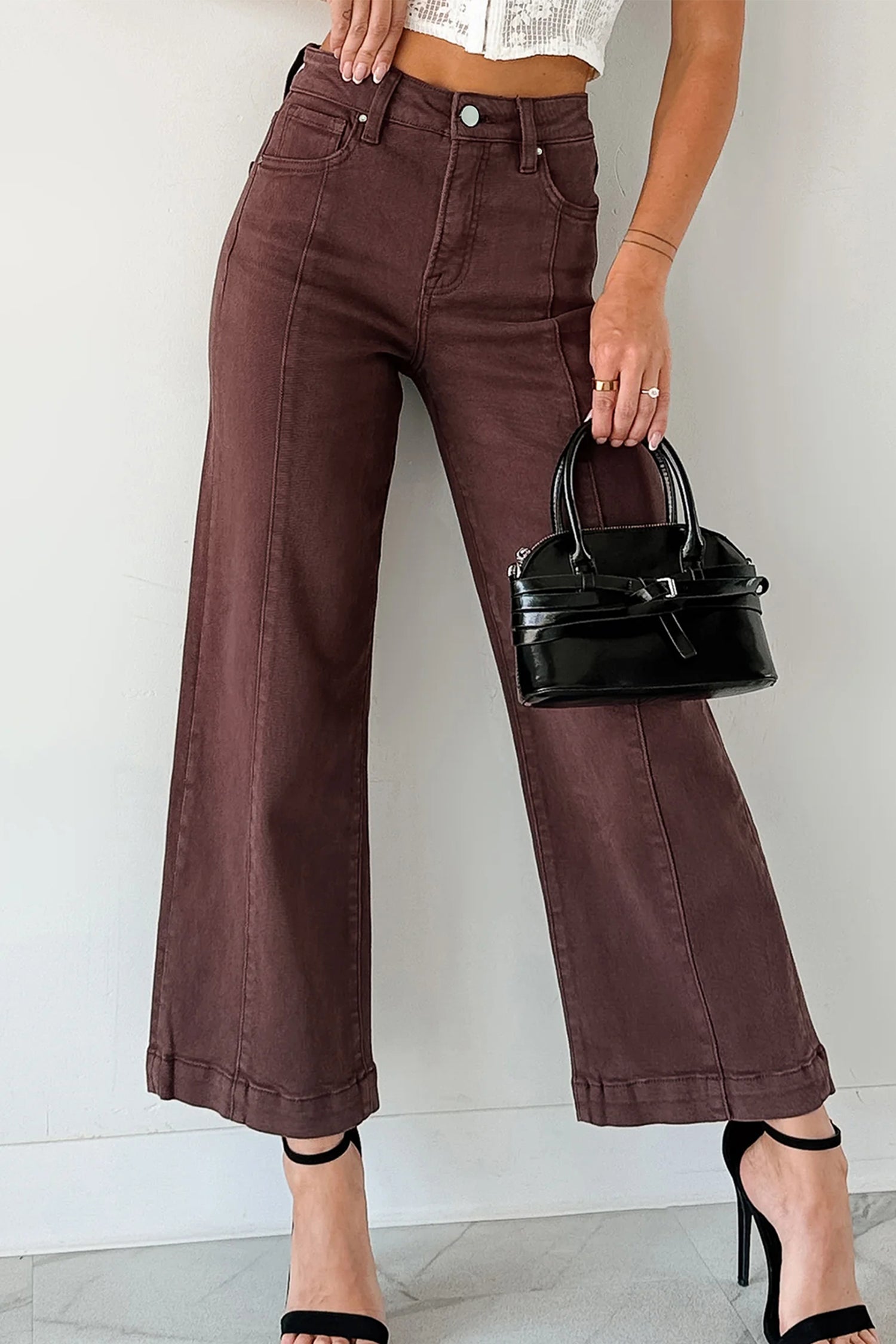 Red Sandalwood Cropped Jeans