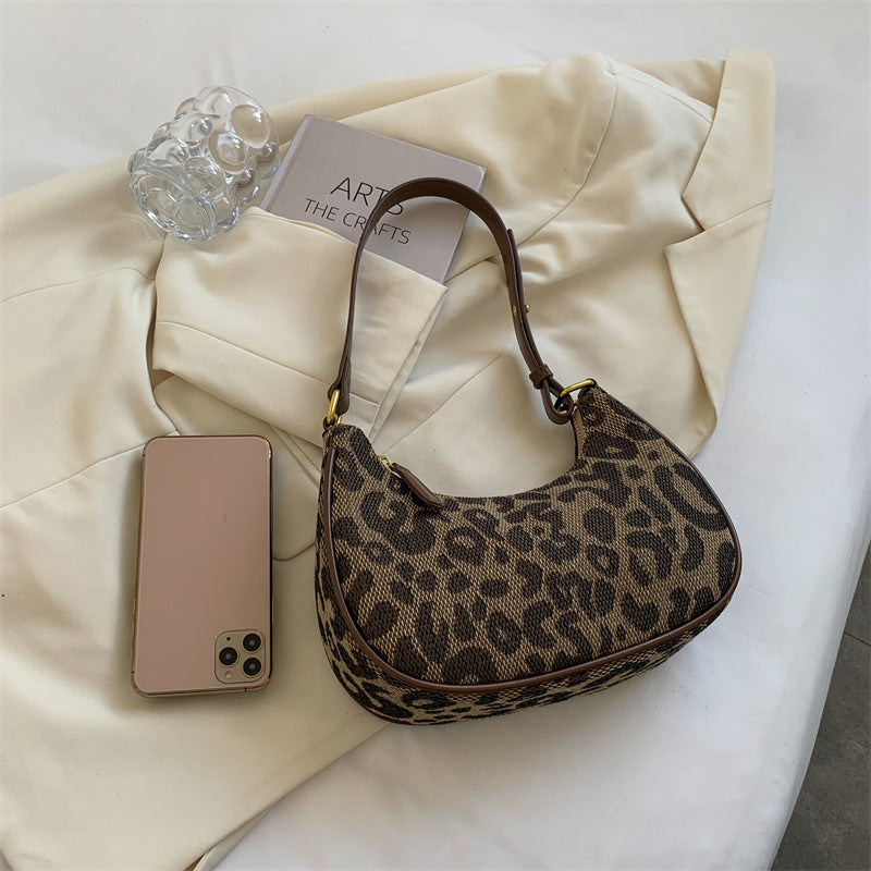 Leopard Print Small Shoulder Bag