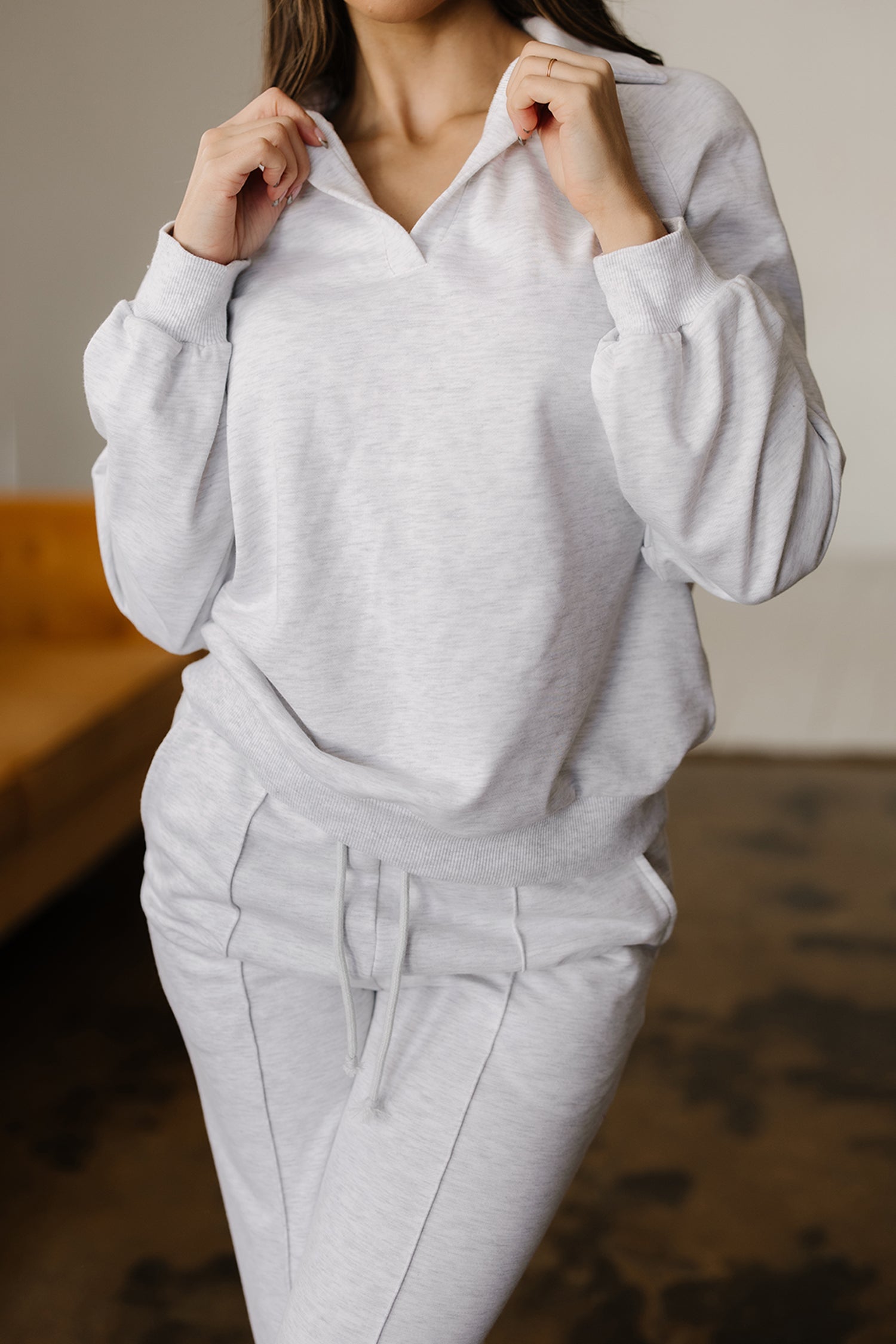 Classic V-Neck Pullover Sweatsuit