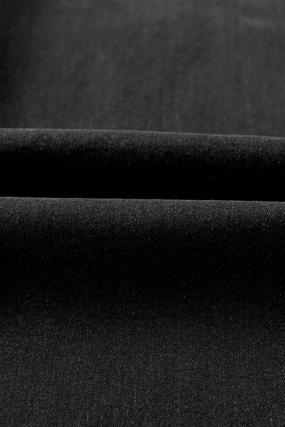 Black Raw Hem Straight Leg Jeans