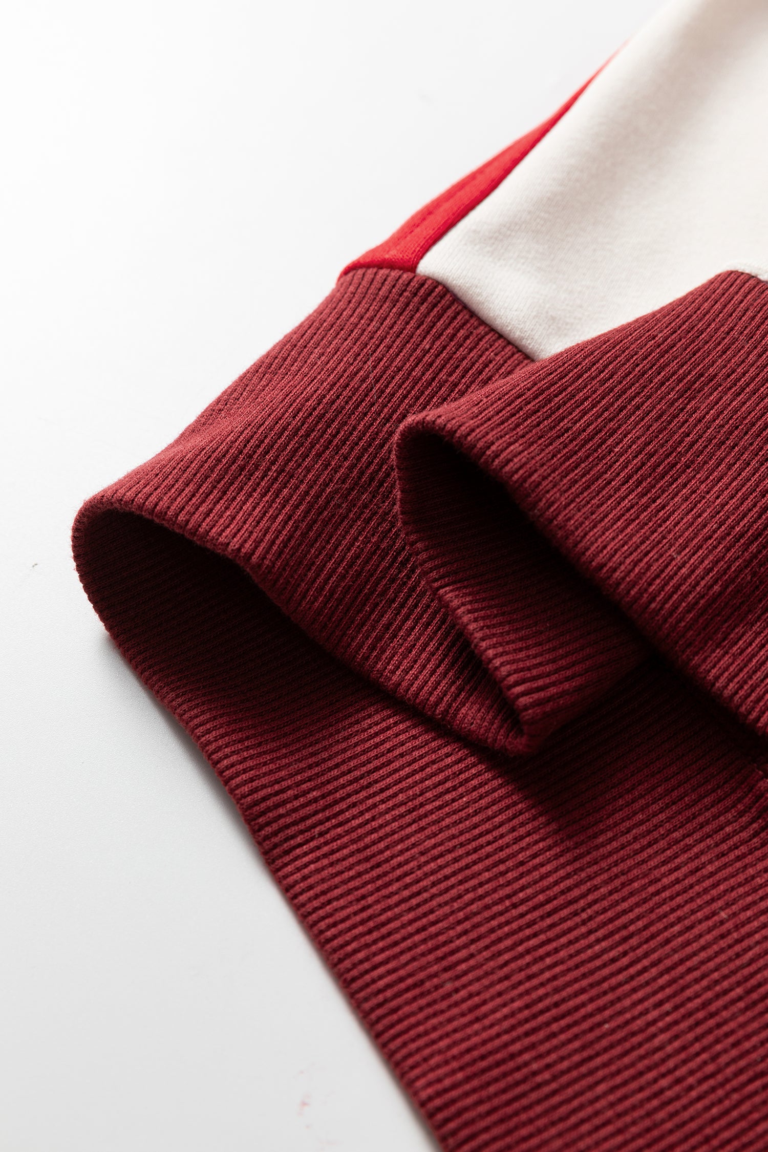 Red Color Block Sweatshirt