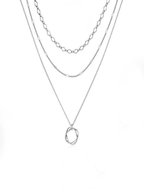 Layered Pendant Chain Necklace
