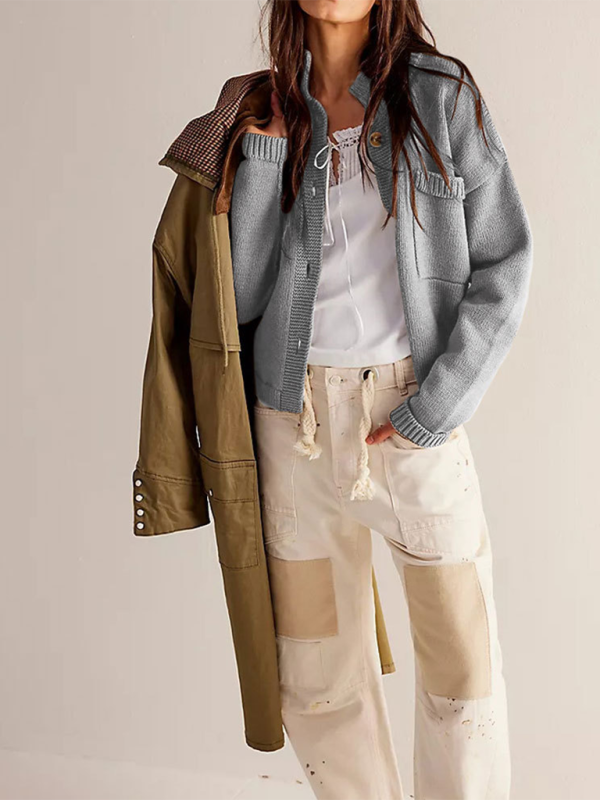 Knit Button Up Cardigan