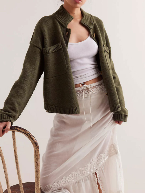 Knit Button Up Cardigan