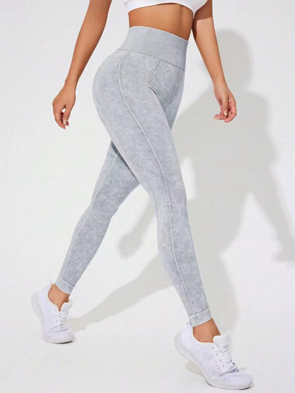Bleach Washed Cinching Leggings
