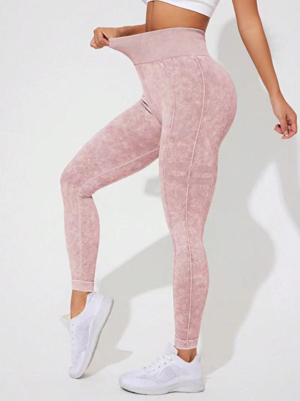 Bleach Washed Cinching Leggings